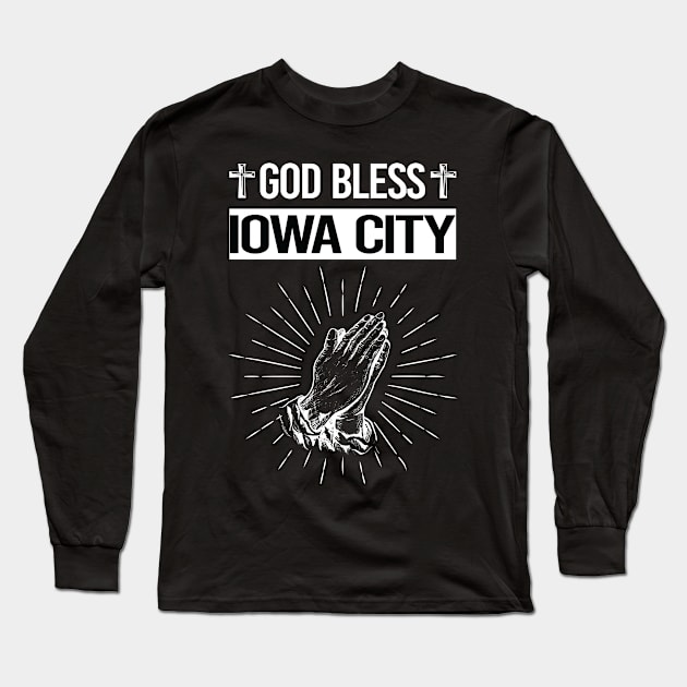 God Bless Iowa City Long Sleeve T-Shirt by flaskoverhand